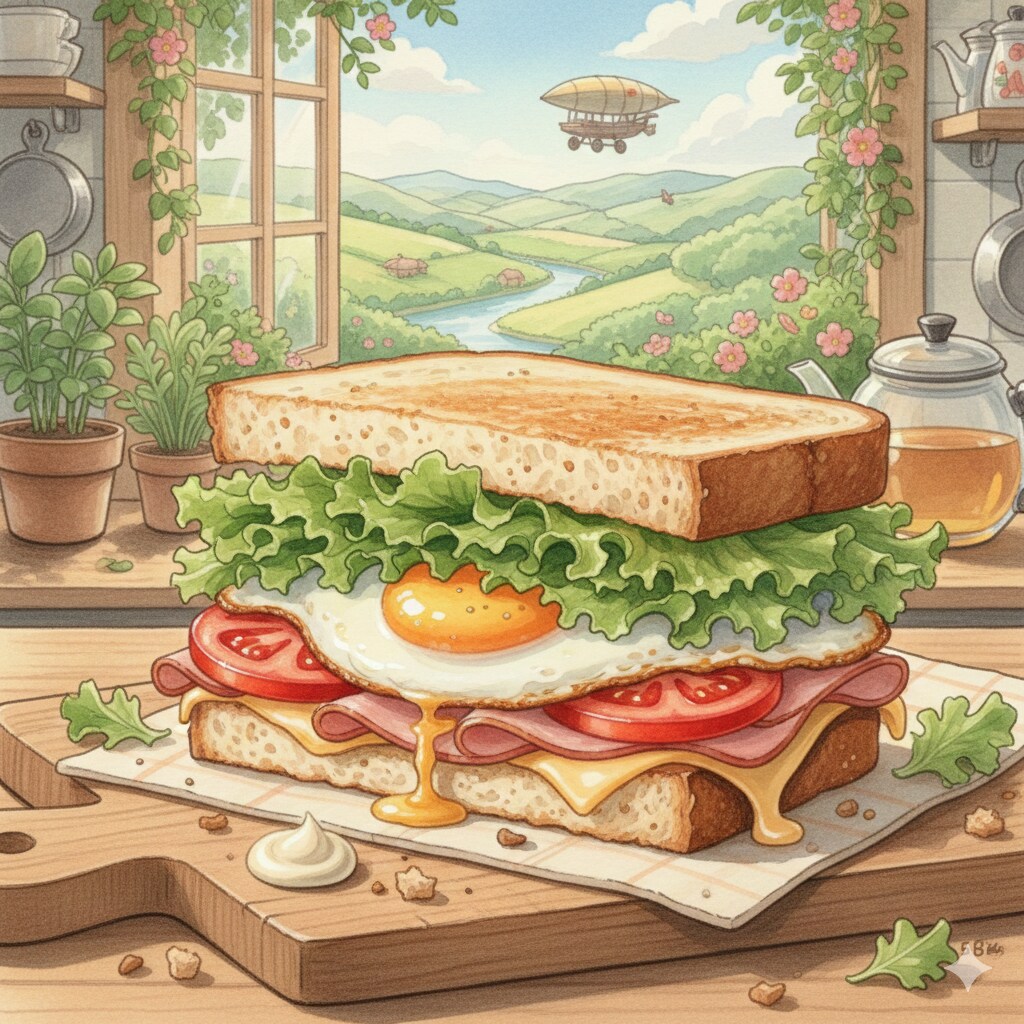 【ジブリ食堂】たっぷり具材のおそのさんお手製サンド