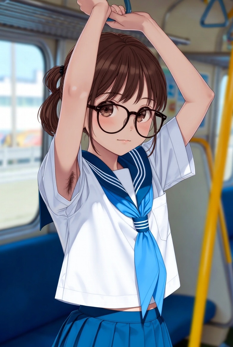 夏、少女、制服、腋毛 | の人気AIイラスト・グラビア