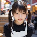 喫茶店のツインテールの女の子 2枚目