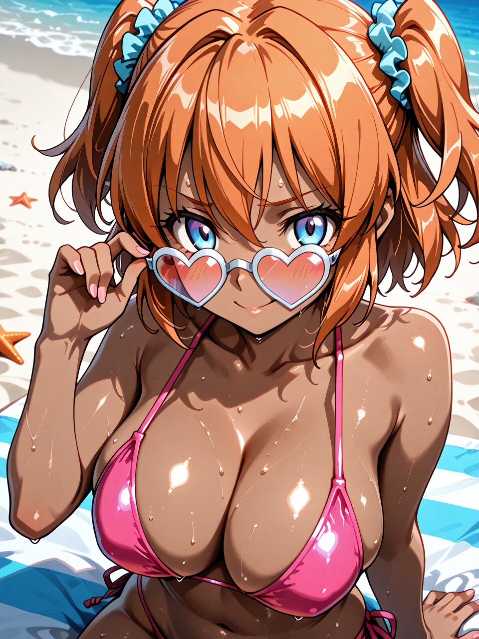 褐色ちゃんと真夏のオフショット