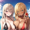 2人のスリングショット水着ちゃんの間に挟まれたい👙 Holara 3枚目