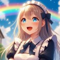 雨上がりの虹とメイドさん 5枚目