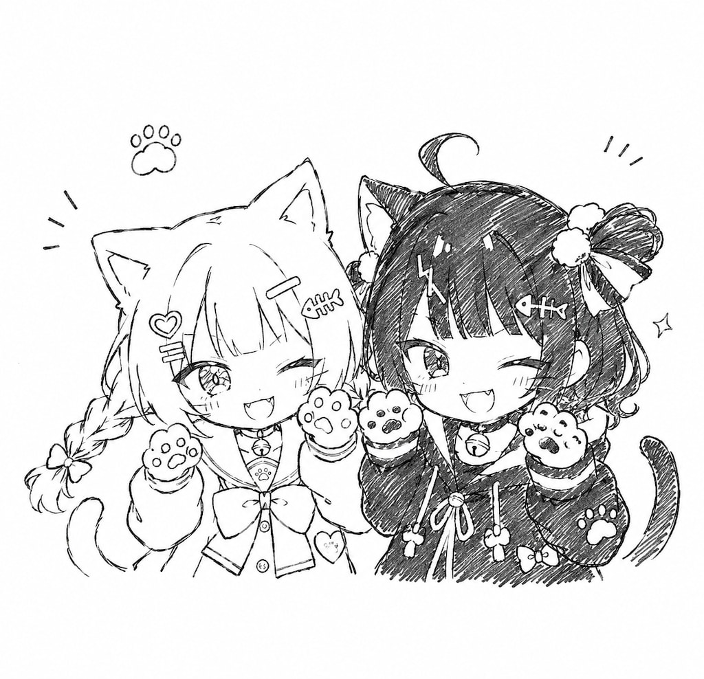 落書き双子ちゃん