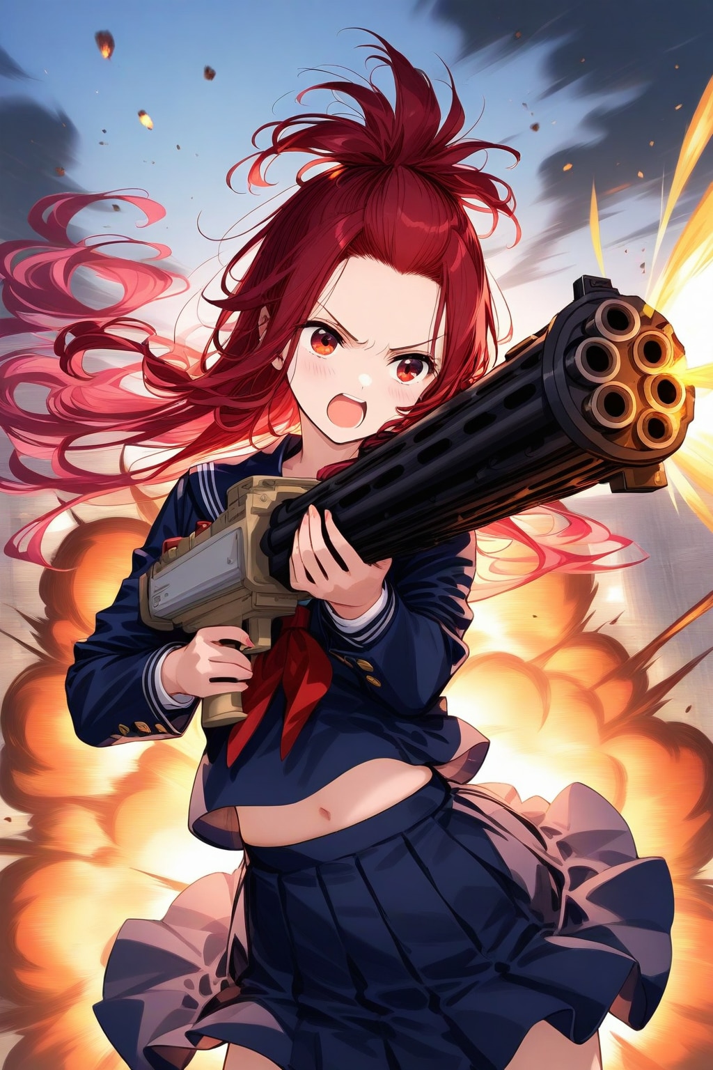 【武装JKvs侍JK】ガトリン・ガール