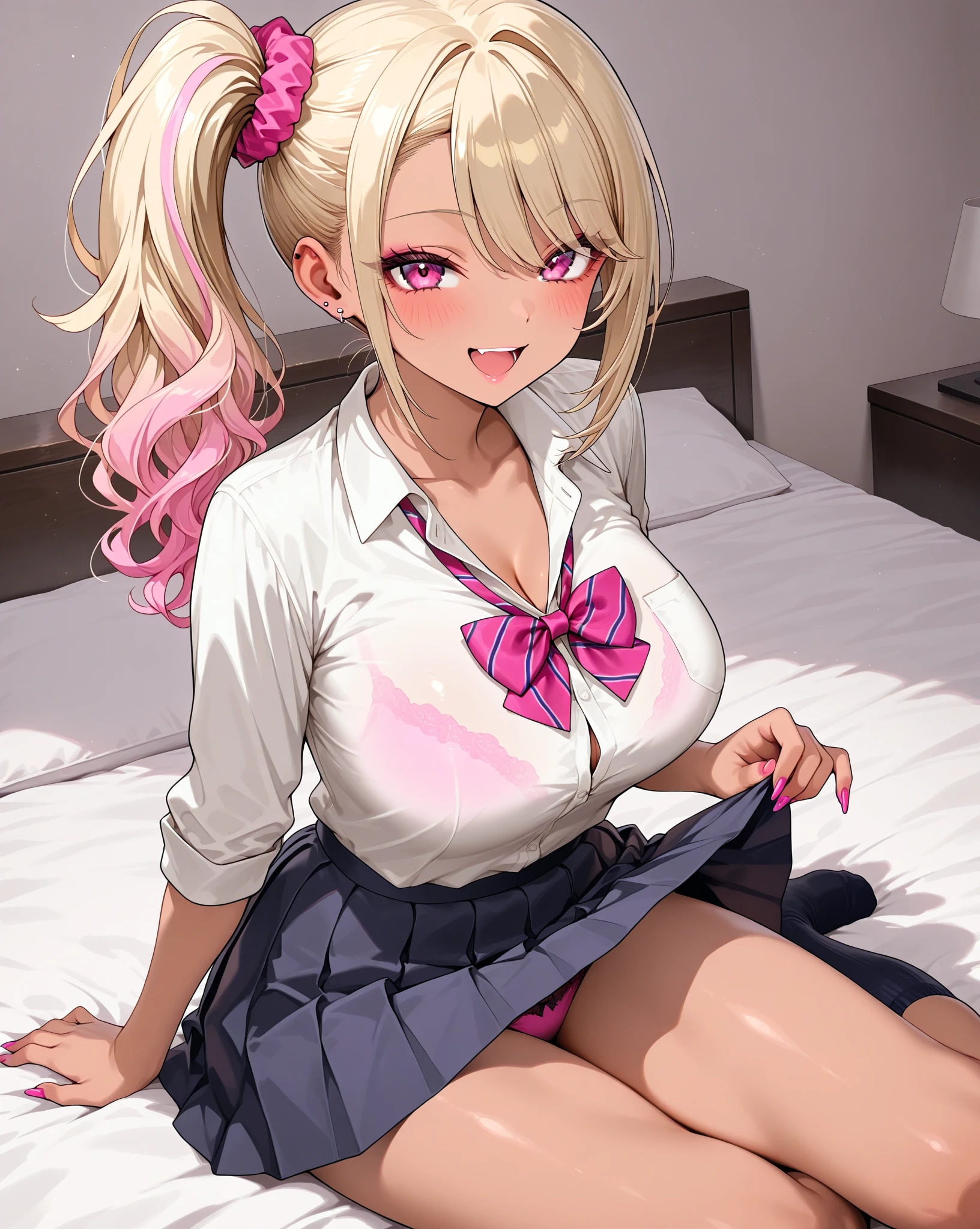 金髪ギャルJKのパンチラまとめ