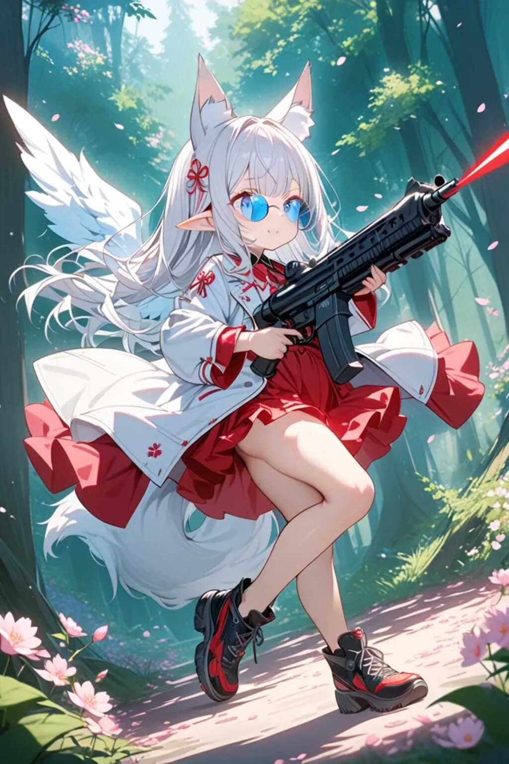 森を守る(ケモミミやさぐれ天使)