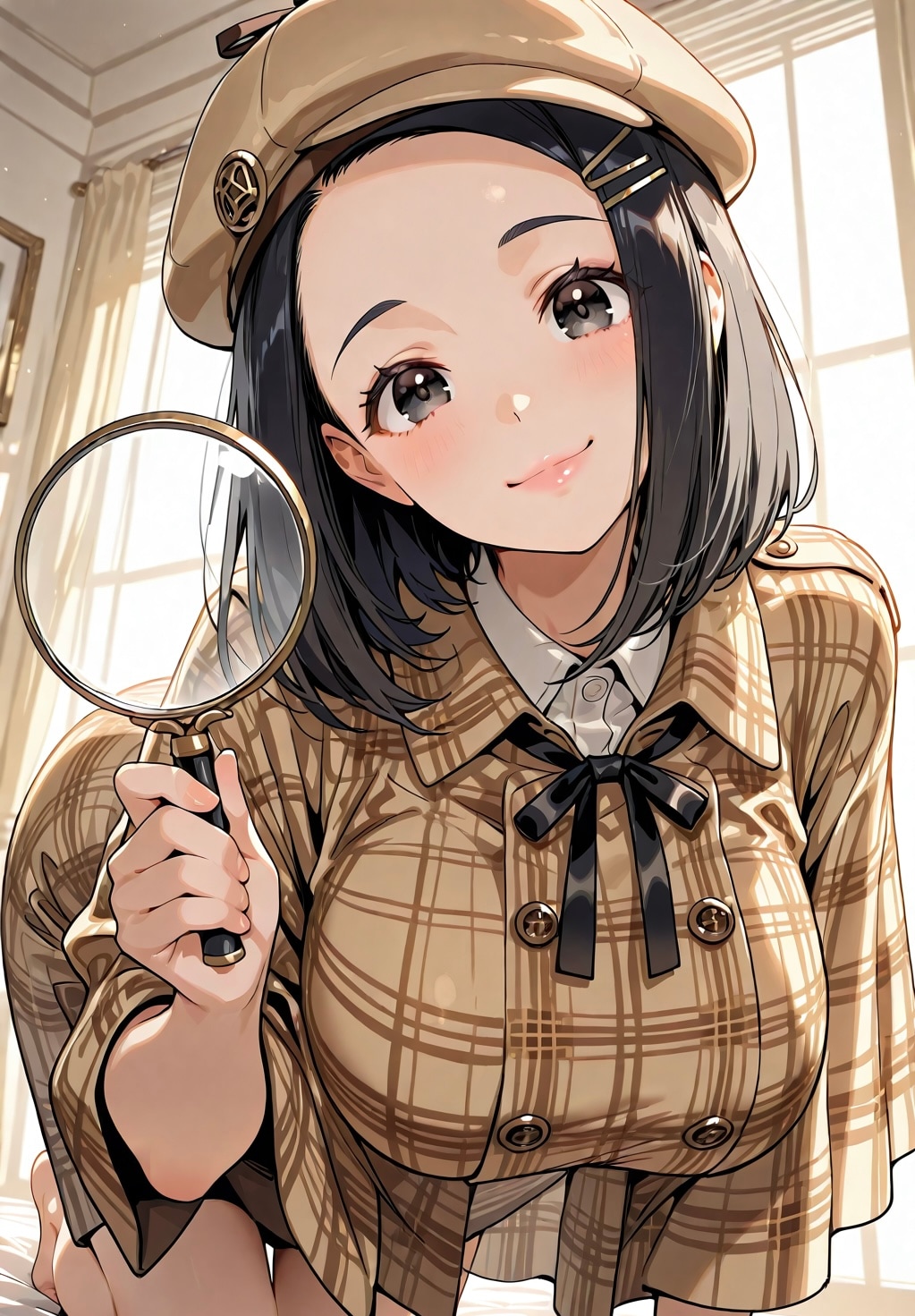 おはよう♪名探偵が起こしに来たよ。任務はあなたを笑顔にすること💕 | の人気AIイラスト・グラビア