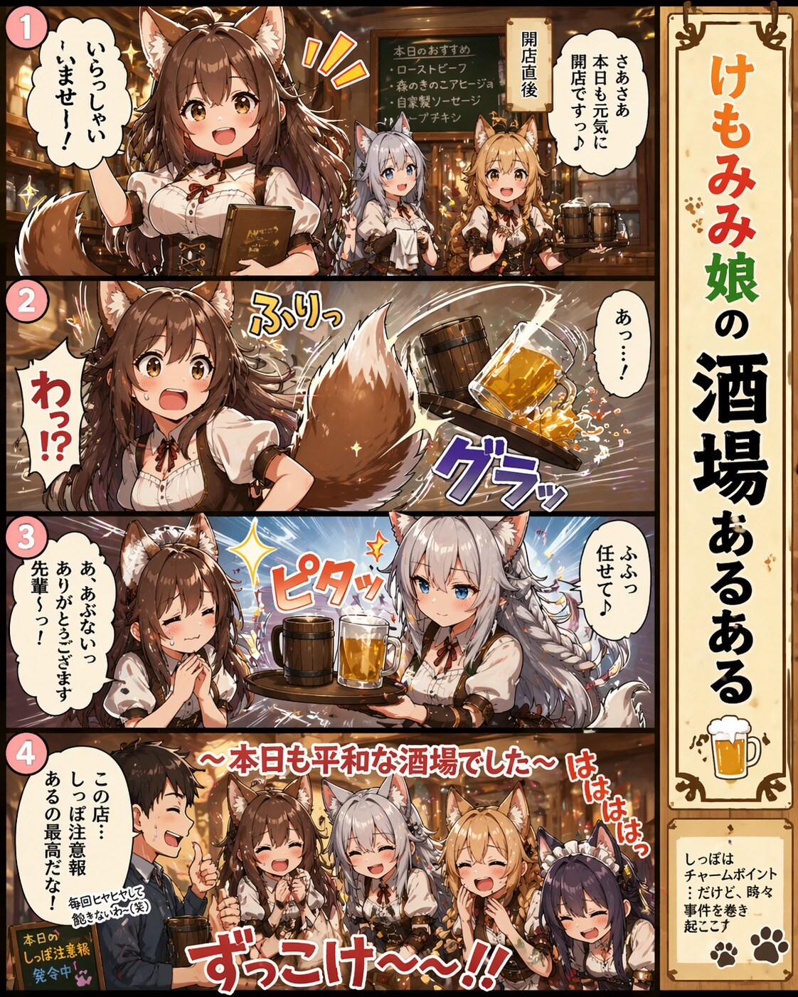けもみみ4コマ漫画