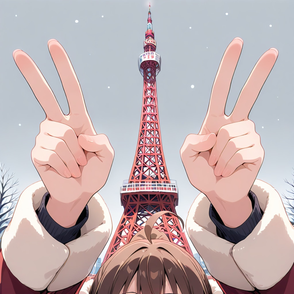 東京タワーを頭に生やす | の人気AIイラスト・グラビア