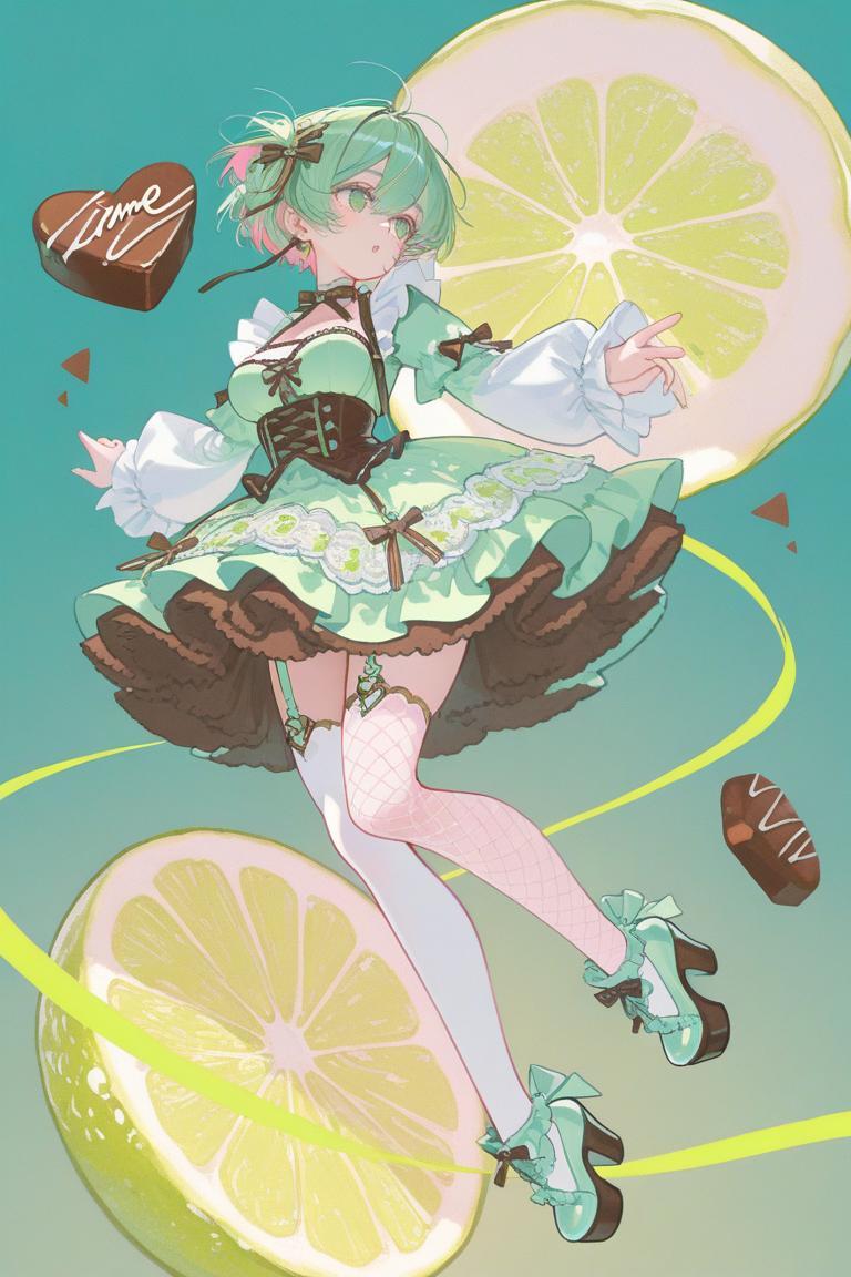 <川崎ちゃん>チョコミントロリータドレスリメイク
