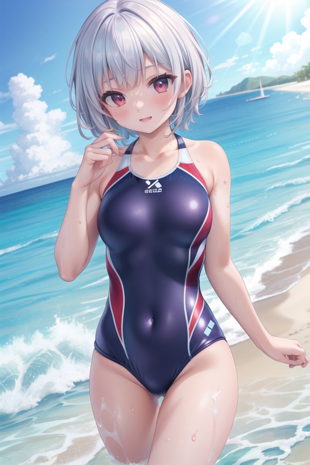 少女競泳水着