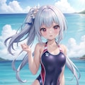 少女競泳水着 2枚目
