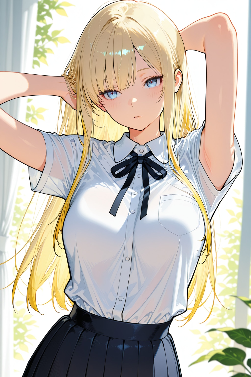 丸襟ブラウス