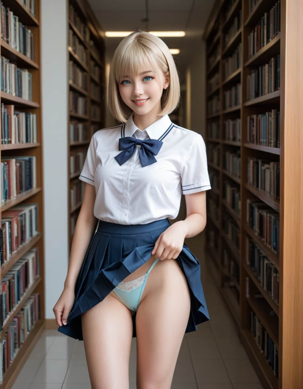 金髪パンチラ17