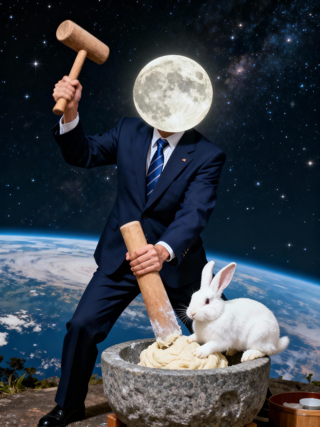 マンデーマン餅つき中ッ！！