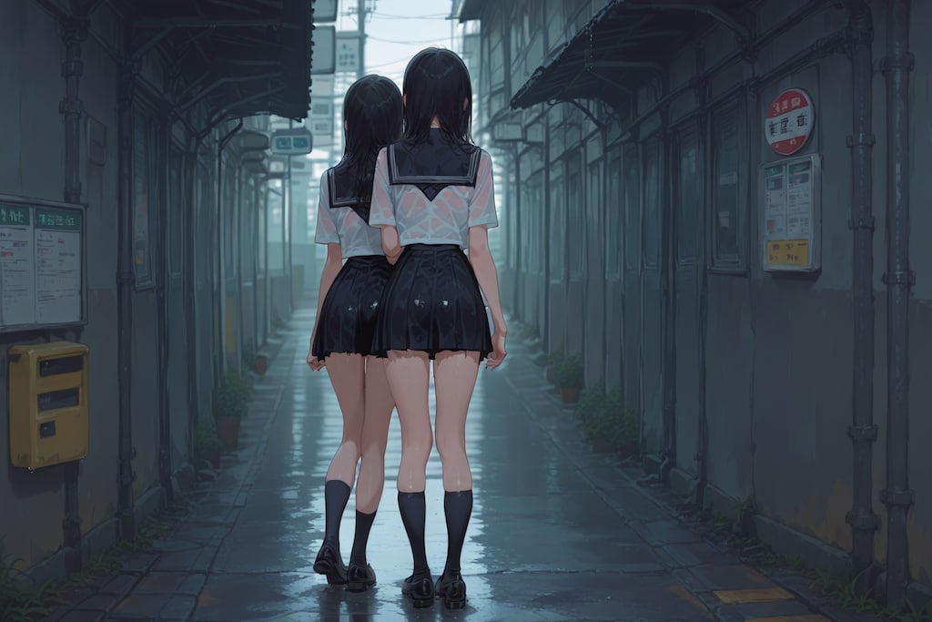 セーラー服紺ハイソックス