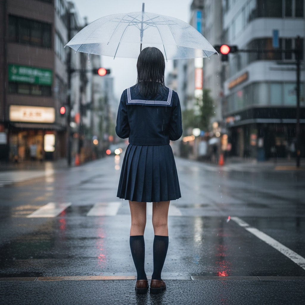 セーラー服紺ハイソックス