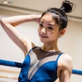 床運動が得意なの💛（胸ポチ器械体操女子Part2） 11枚目
