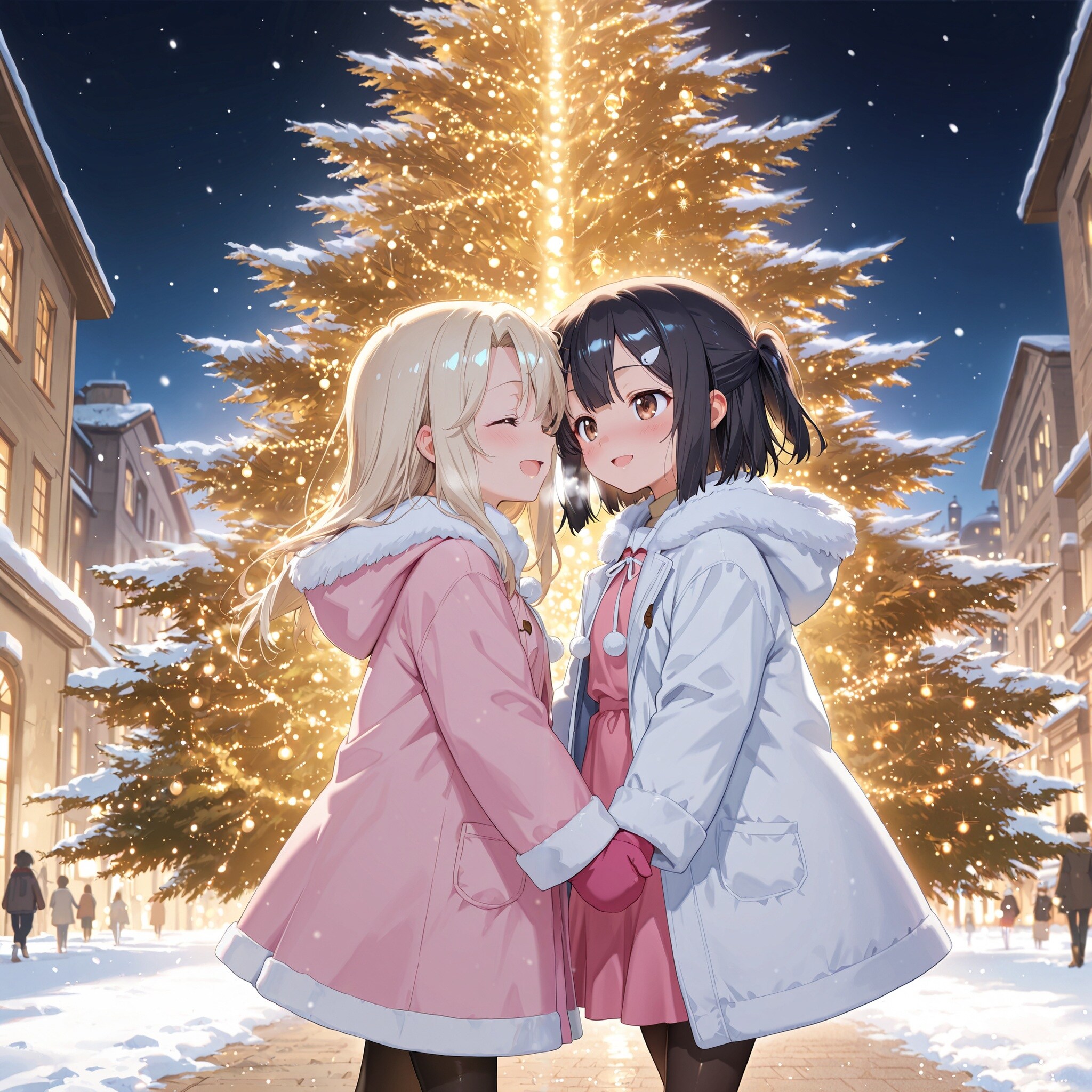 クリスマス百合デート１ | の人気AIイラスト・グラビア