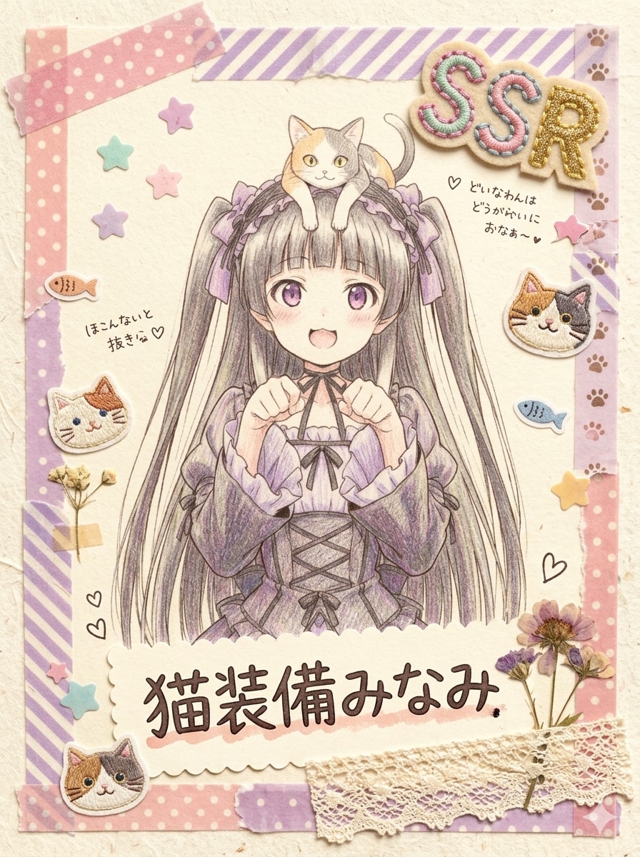 【SSR】猫装備みなみ | の人気AIイラスト・グラビア