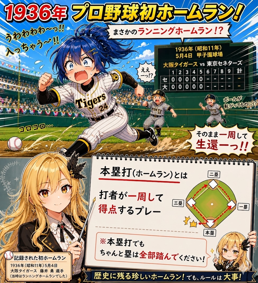 5月4日は初本塁打がプロ野球で初めて記録された日 | の人気AIイラスト・グラビア