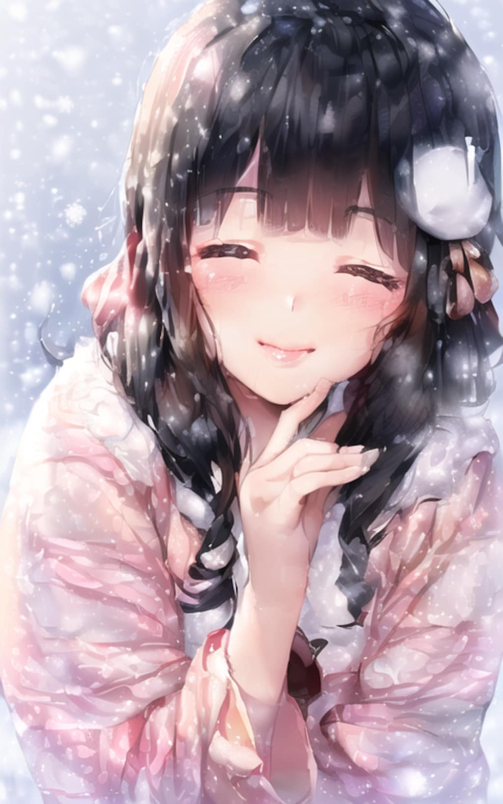 ある夜の雪、今夜さむいね♡