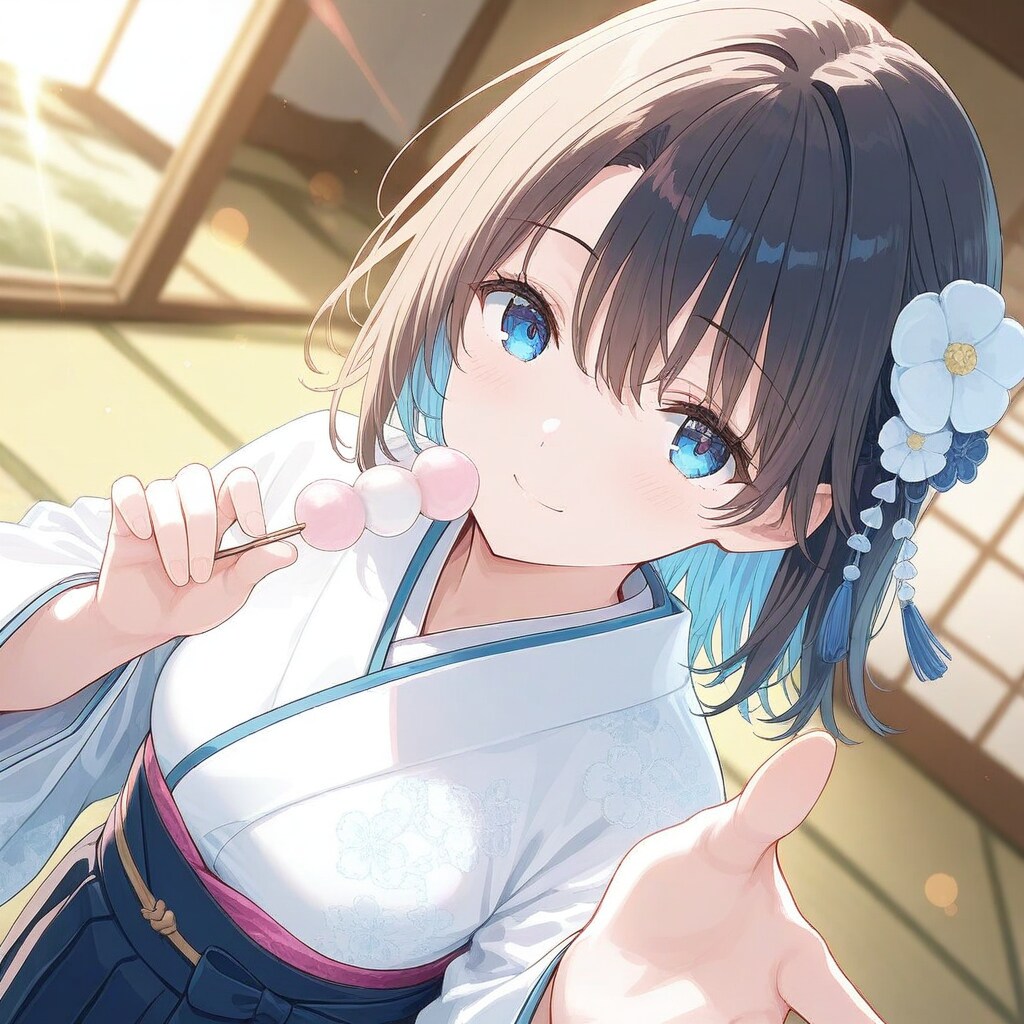着物姿でみたらし団子食べたいな | の人気AIイラスト・グラビア