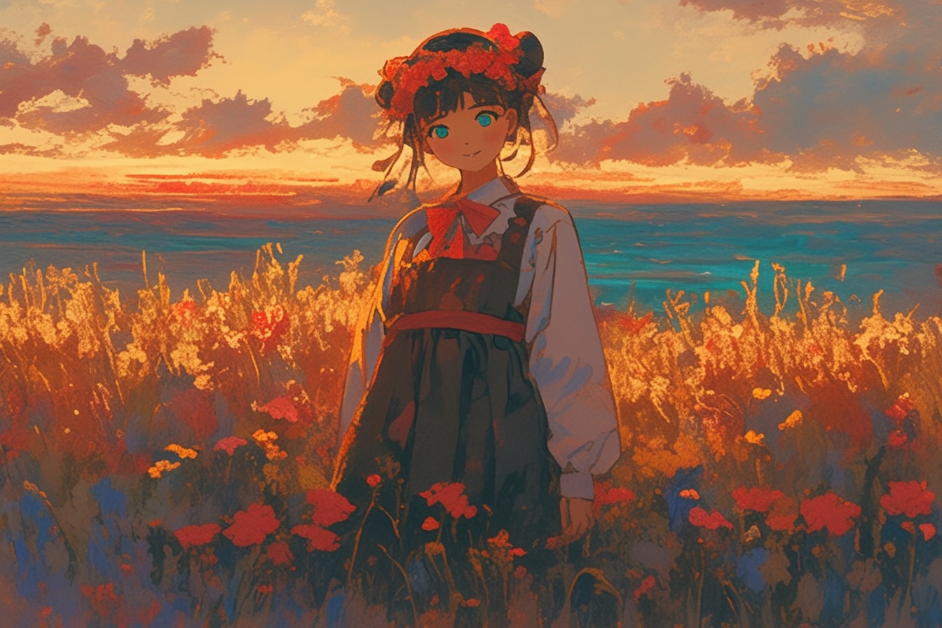 夕暮れのおだんごちゃん🍡✨165 | の人気AIイラスト・グラビア