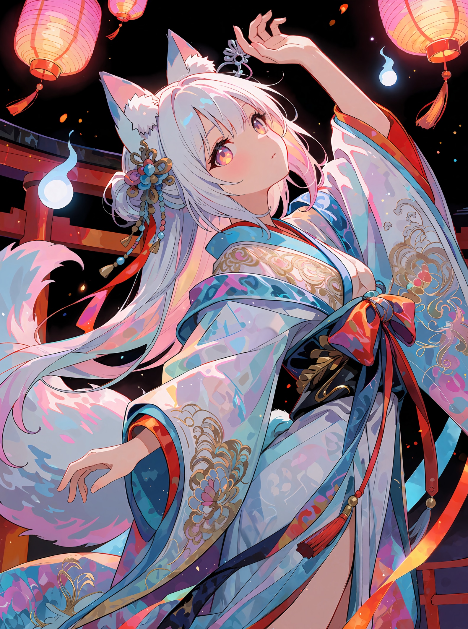 千夜の夢・狐火の舞 | の人気AIイラスト・グラビア