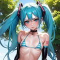 初音ミクです。027_ビキニで公園_『…わかったわよ。』（イラスト風） 7枚目