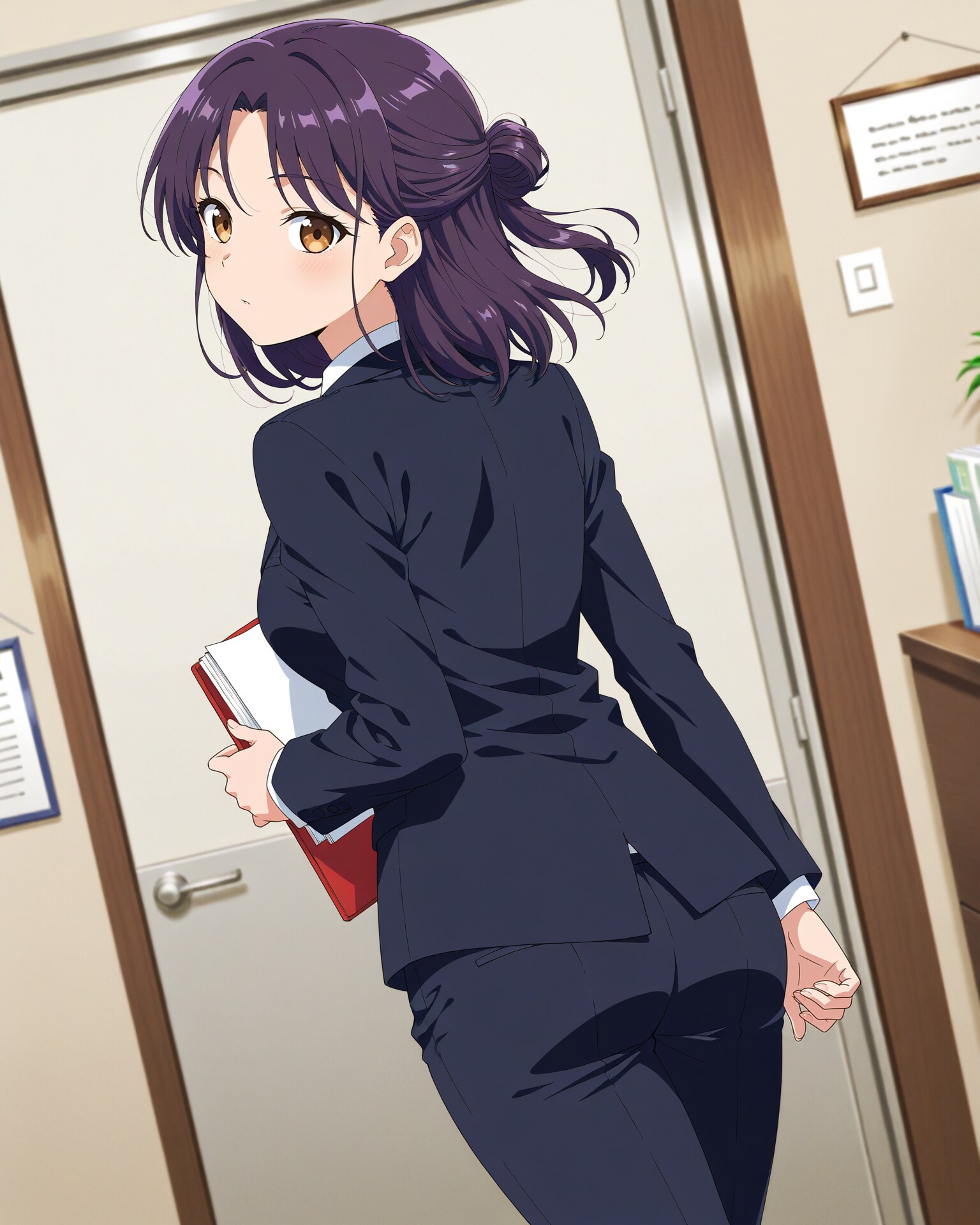 教えてくれる先輩の背中