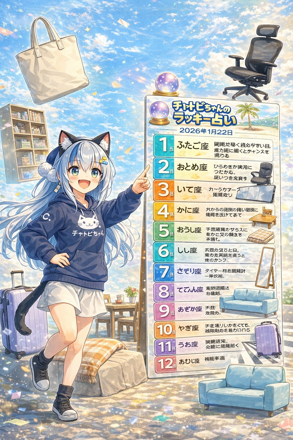 チャトピちゃん占い（01/21） | の人気AIイラスト・グラビア