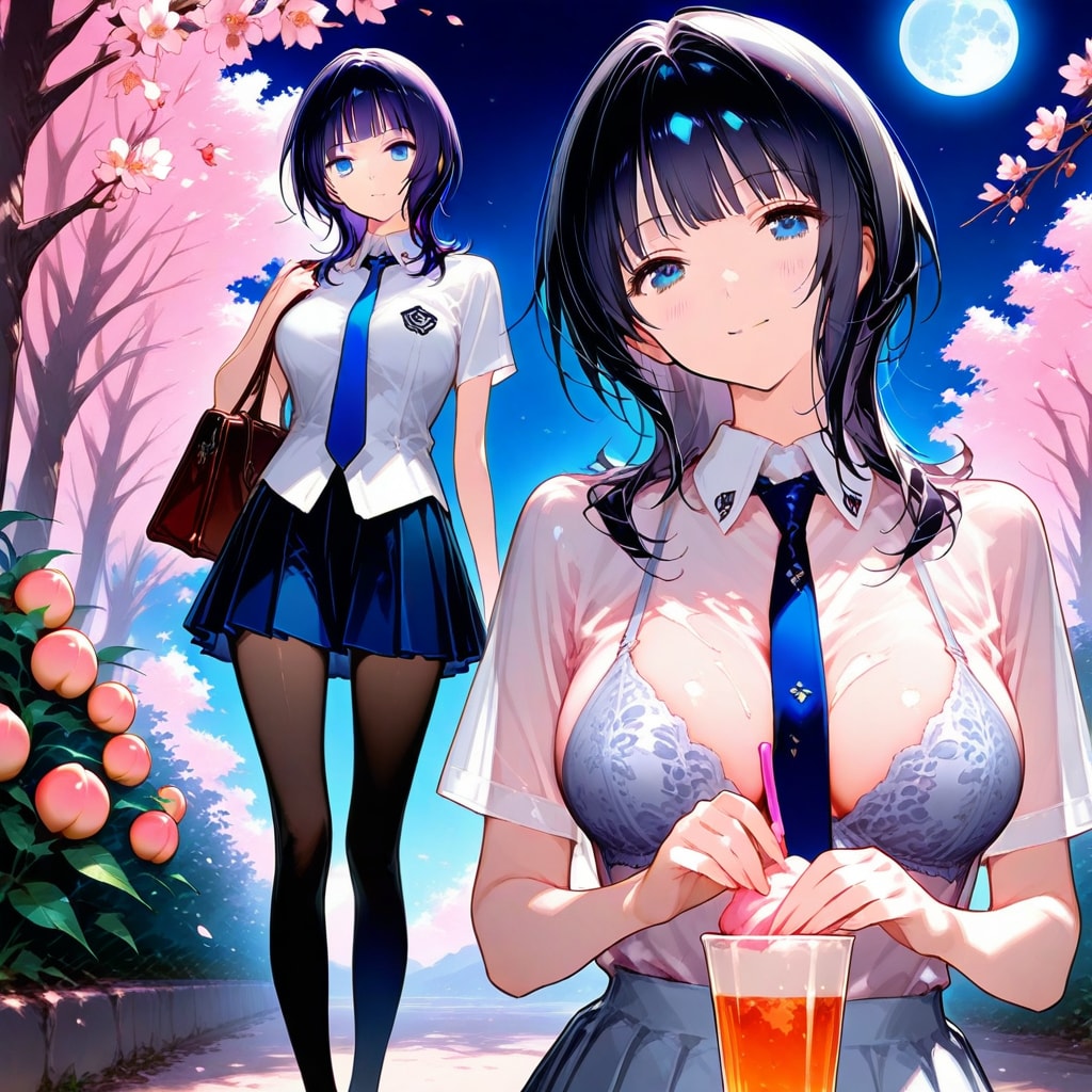 朝香果林さんと桃の花