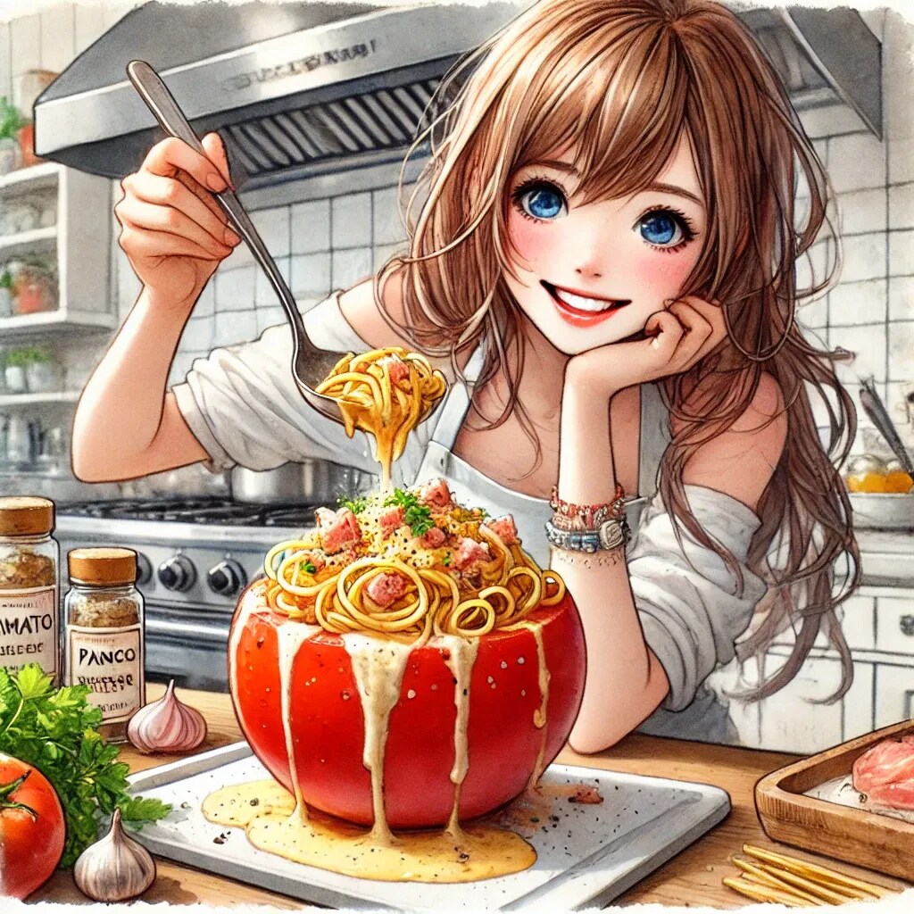 カルボナーラ・イン・トマト