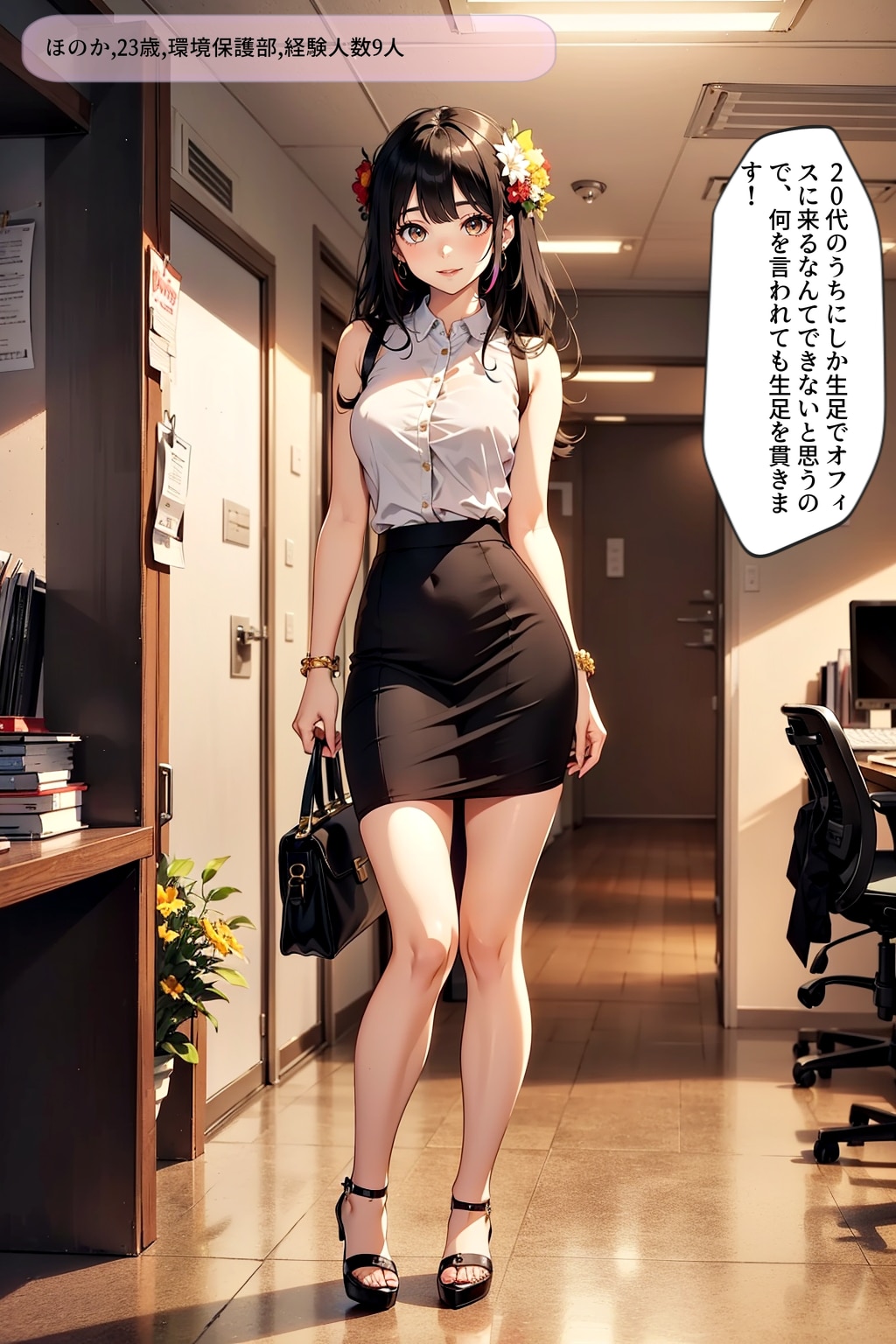 生足ミニスカートで出社するOL vol.1
