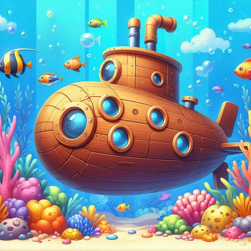 木の潜水艦