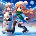 スケートをするビール缶と小さな女の子 5枚目
