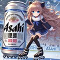 スケートをするビール缶と小さな女の子 4枚目