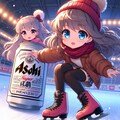 スケートをするビール缶と小さな女の子 3枚目