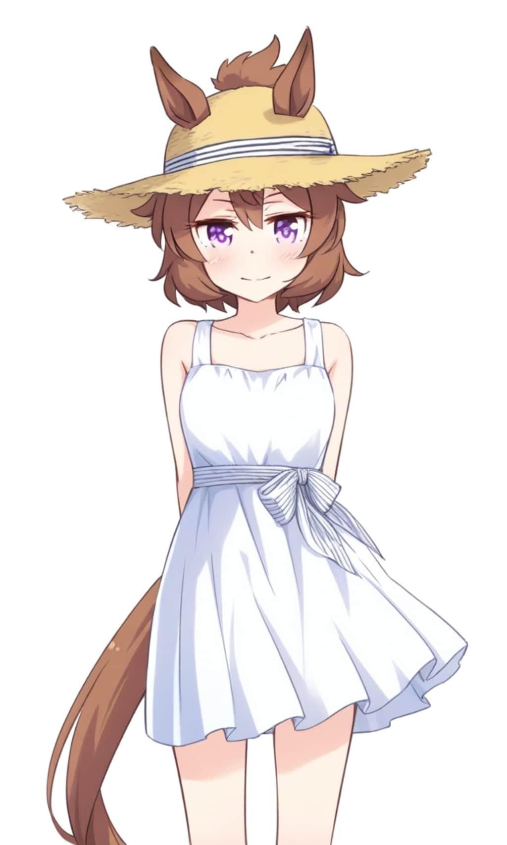 シンコウウインディ 麦わら帽子とワンピース