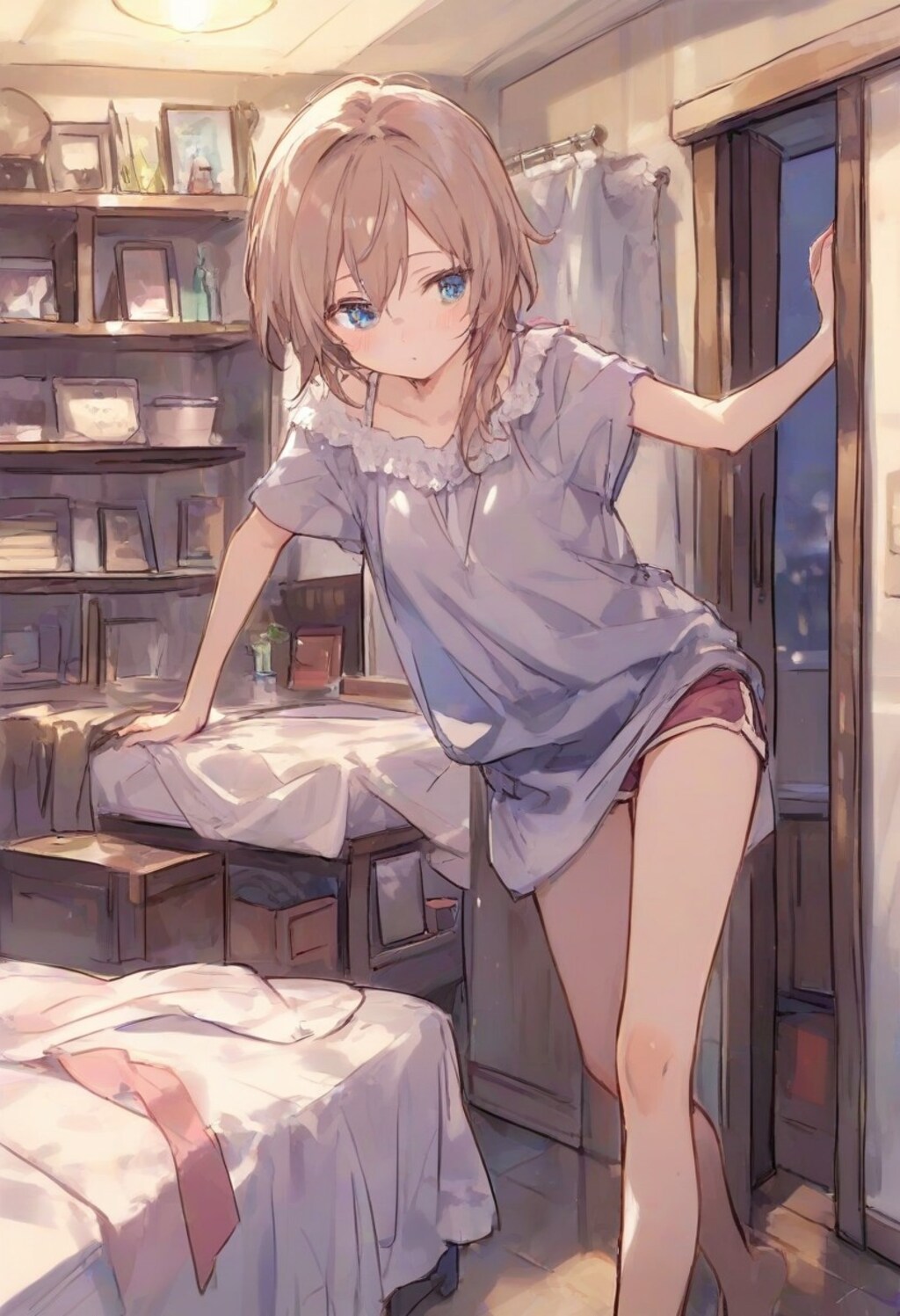 少女の部屋(水彩タッチ)(102)