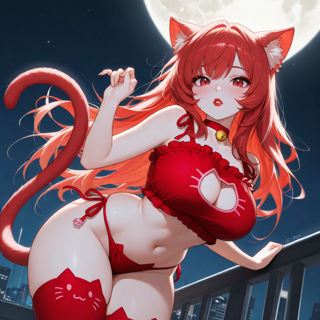紅き瞳と満月のささやき
