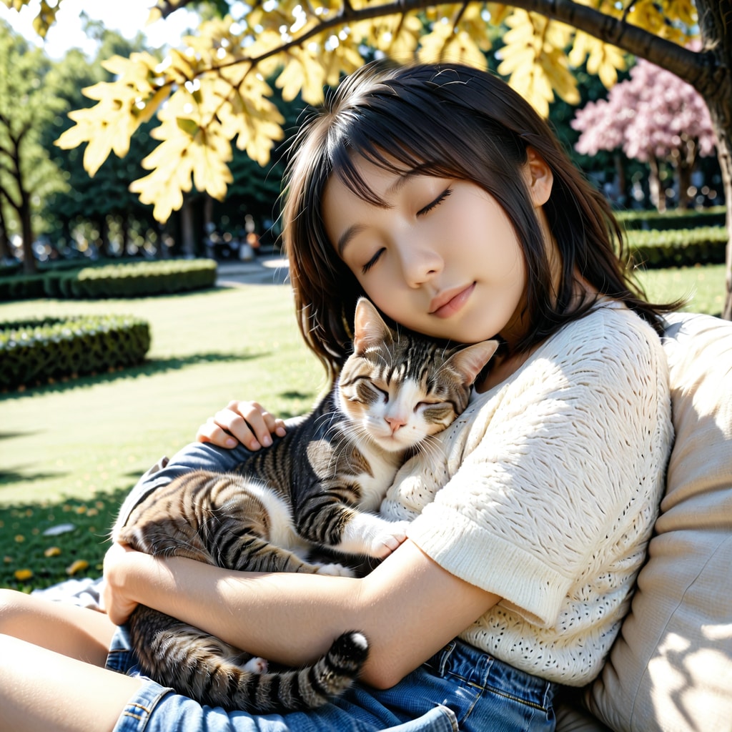 春のぽかぽか陽気で居眠り