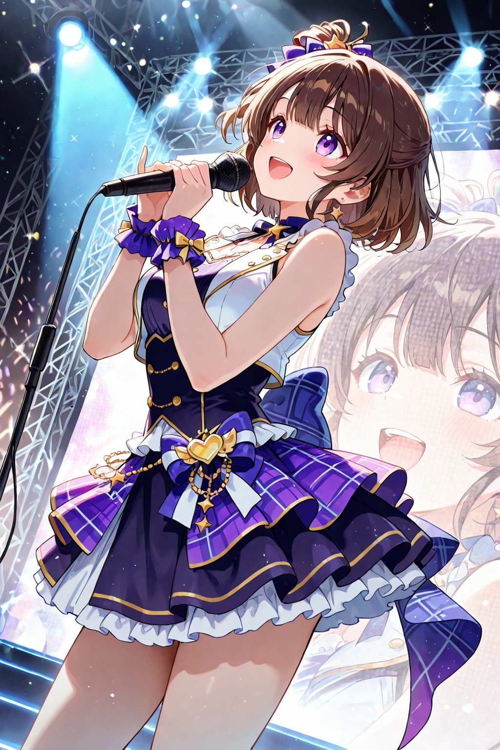 メンバーカラー紫。