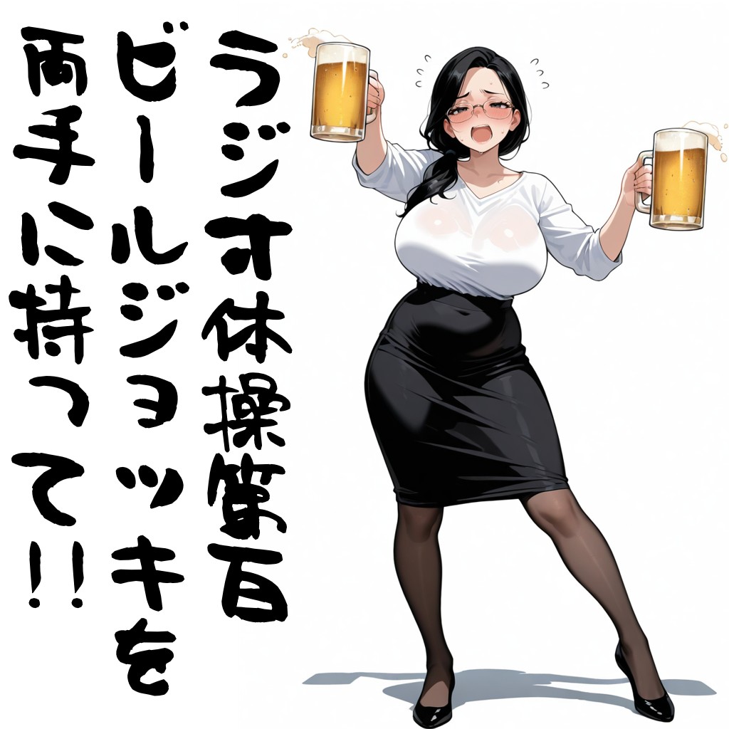 ビールジョッキを両手に持って | の人気AIイラスト・グラビア