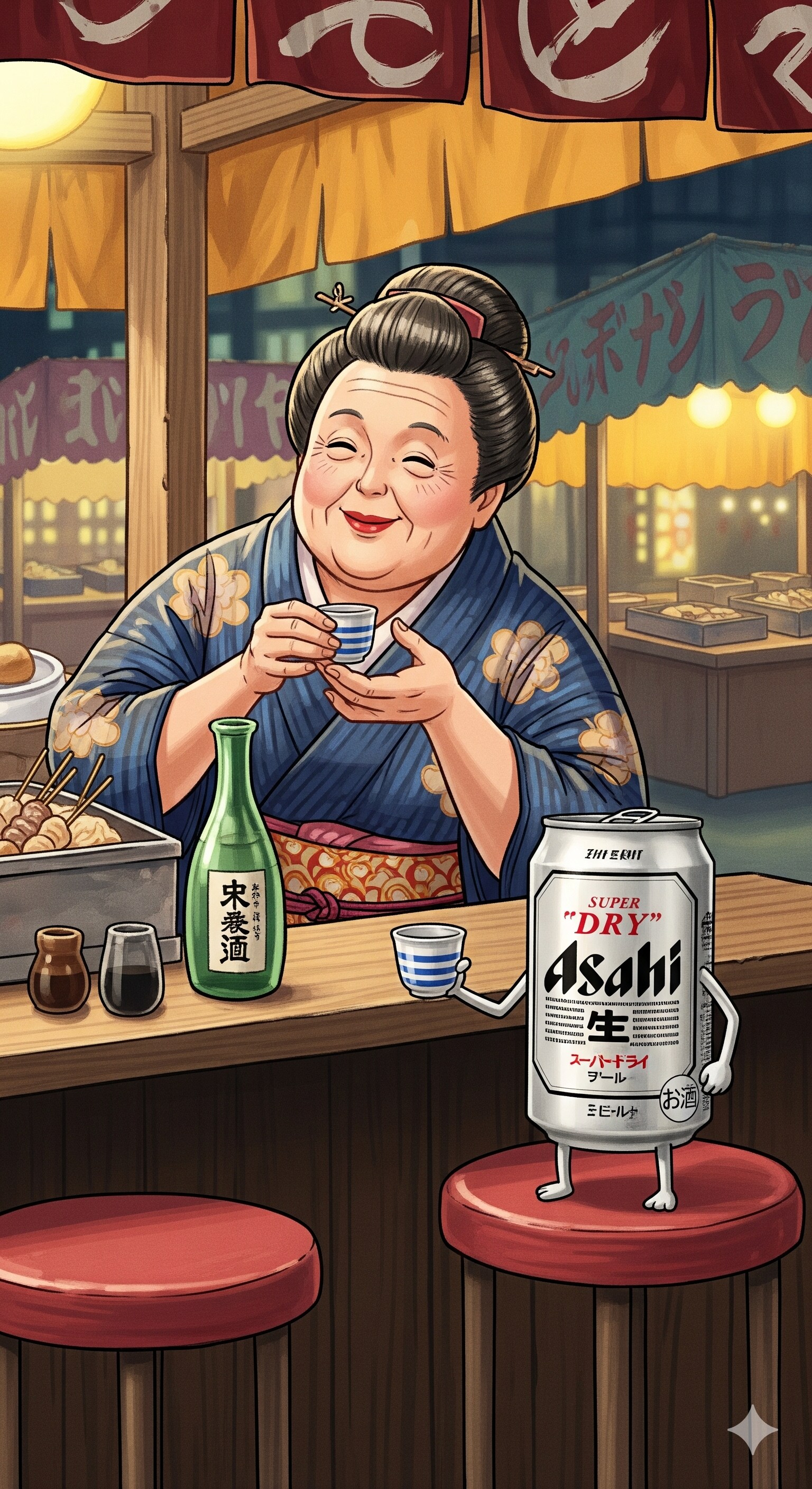 【リスペクト作品】おでんとお婆とお酒 | の人気AIイラスト・グラビア