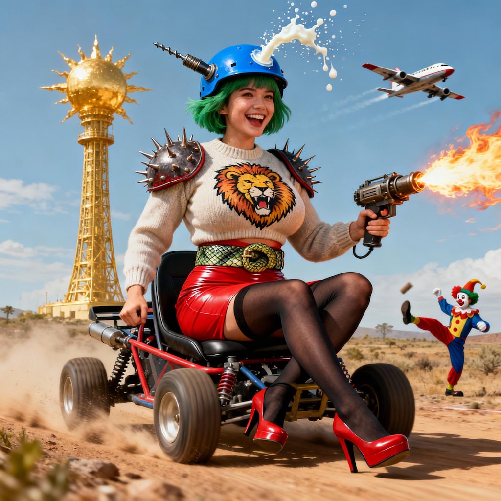 ピエロと緑髪の人