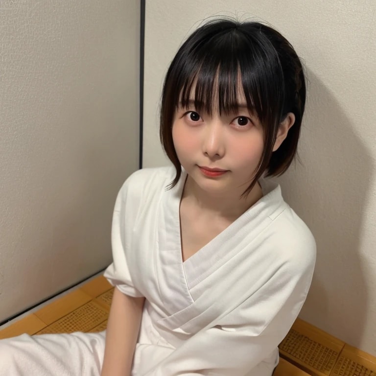 黒髪ボブでお風呂の美女２１ | の人気AIイラスト・グラビア