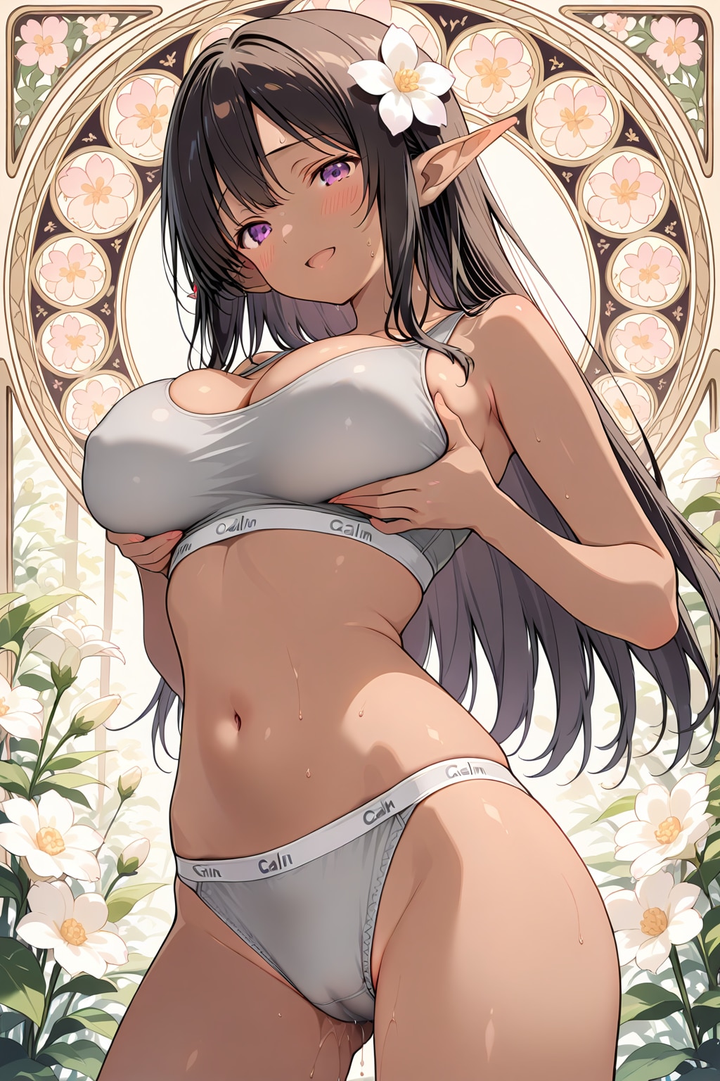 下着ダークエルフさん