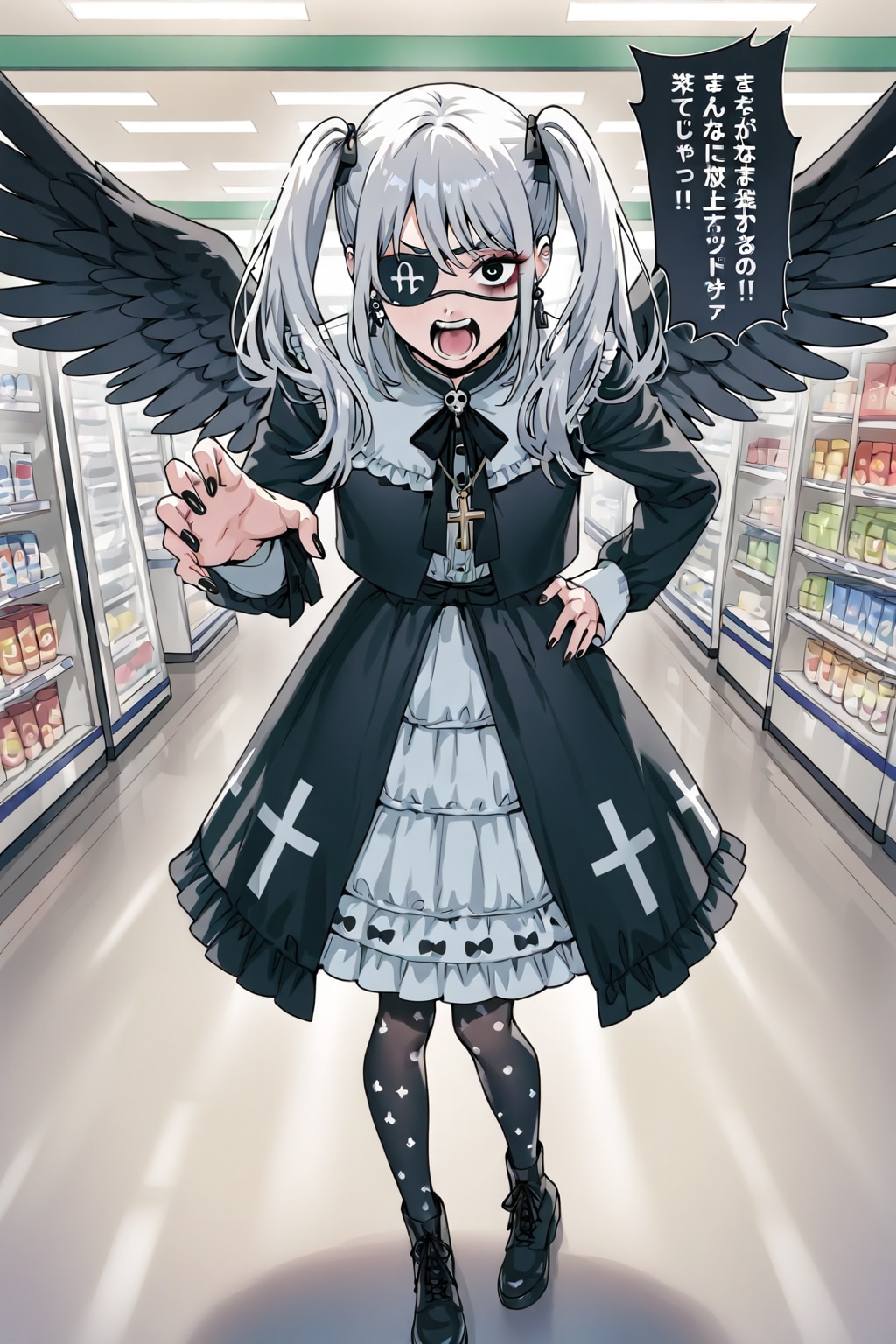 漆黒の堕天使（中二病少女）がコンビニに現れた！